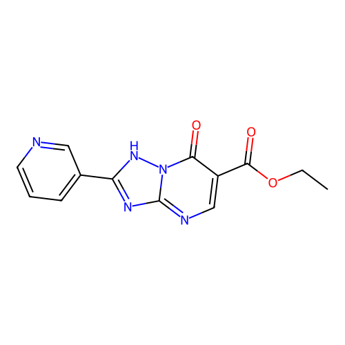 Ethyl 7-hydroxy-2-(pyridin-3-yl)[1,2,4]triazolo[1,5-a]pyrimidine-6-carboxylate structure