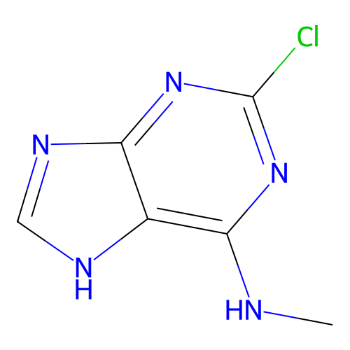 2-Chloro-6(methylamino)purine structure