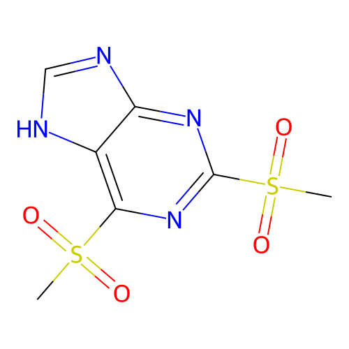 2,6-bis(methylsulfonyl)-7H-purine structure