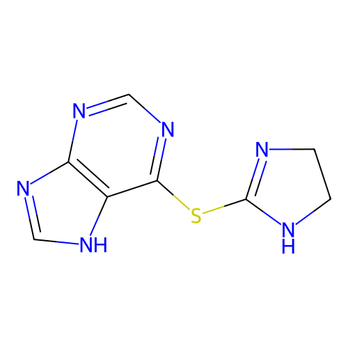 Purine, 6-(2-imidazolin-2-ylthio)- structure