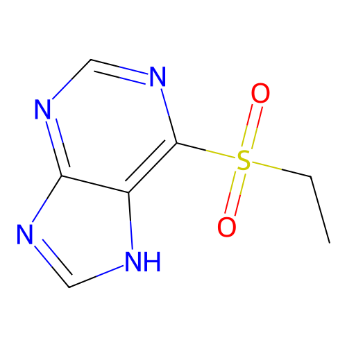 Purine, 6-(ethylsulfonyl)- structure