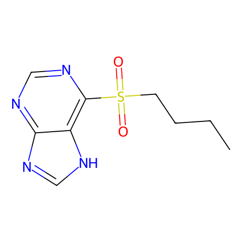 Purine, 6-(butylsulfonyl)- structure