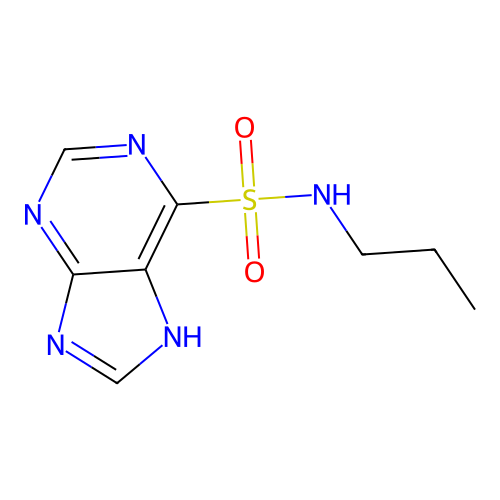 Propanesulfonamide, N-(purin-6-yl) structure