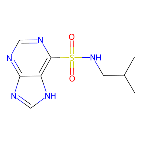 Propanesulfonamide, 2-methyl-N-(purin-6-yl)- structure