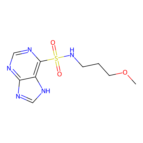 Propanesulfonamide, 3-methoxy-N-(purin-6-yl)- structure