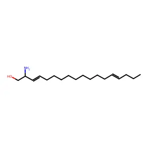 3,14-Octadecadien-1-ol, 2-amino- structure