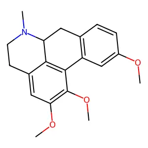 4H-Dibenzo(de,g)quinoline, 5,6,6a,7-tetrahydro-1,2,10-trimethoxy-6-methyl-, (S)- structure