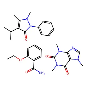 Isopropylantipyrine mixed with ethenzamide and caffeine monohydrate (3:5:1) structure
