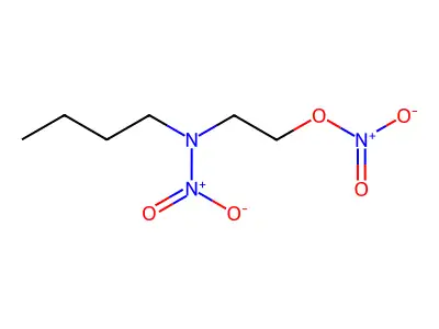 2-(丁基硝氨基)乙基硝酸酯 structure