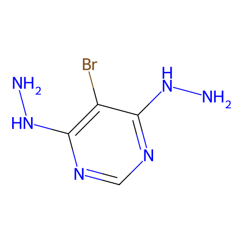 5-Bromo-4,6-dihydrazinopyrimidine structure