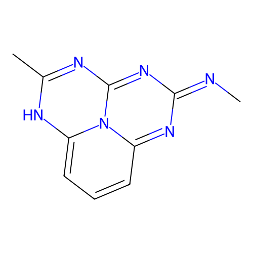 N,5-Dimethyl-1,3,4,6,9b-pentaazaphenalen-2-amine structure