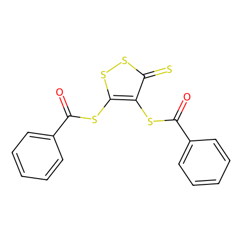 4,5-Bis(benzoylthio)-1,2-dithiole-3-thione structure