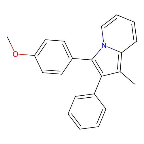 3-(4-Methoxyphenyl)-1-methyl-2-phenylindolizine structure