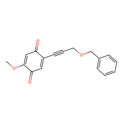 2-(3-(Benzyloxy)-1-propynyl)-5-methoxybenzo-1,4-quinone structure