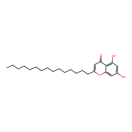 5,7-Dihydroxy-2-pentadecylchromen-4-one structure