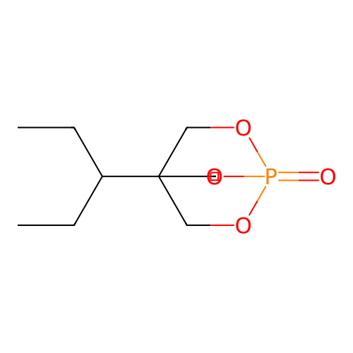 2,6,7-Trioxa-1-phosphabicyclo(2.2.2)octane, 4-(1-ethylpropyl)-, 1-oxide structure