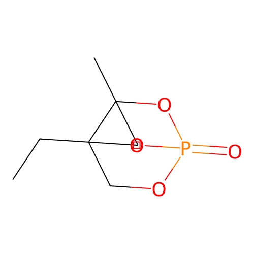 2,6,7-Trioxa-1-phosphabicyclo(2.2.2)octane, 4-ethyl-3-methyl-, 1-oxide structure