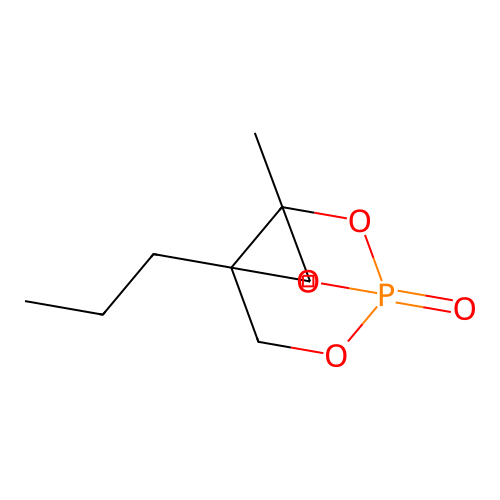 2,6,7-Trioxa-1-phosphabicyclo(2.2.2)octane, 3-methyl-4-propyl-, 1-oxide structure