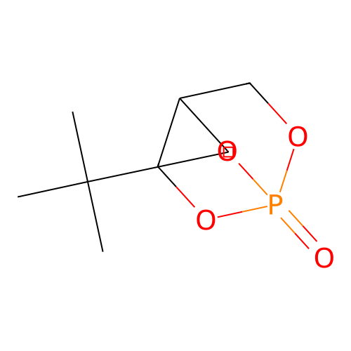 2,6,7-Trioxa-1-phosphabicyclo(2.2.2)octane, 3-(1,1-dimethylethyl)-, 1-oxide structure