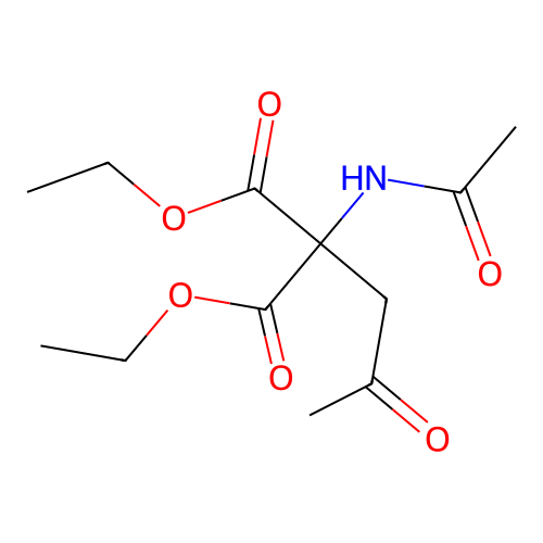 Diethyl 2-acetamido-2-(2-oxopropyl)malonate structure