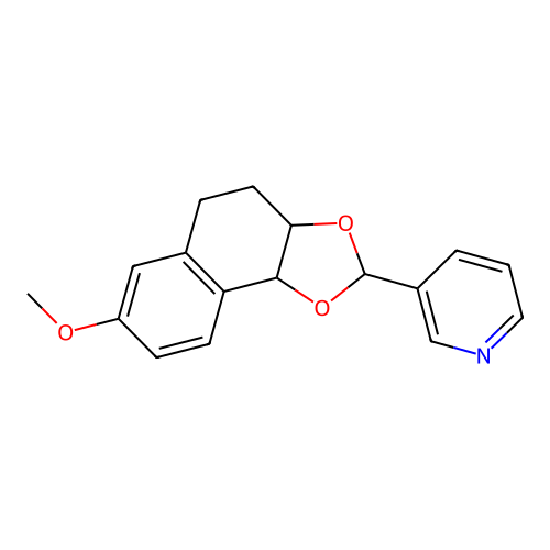 3-(7-Methoxy-3a,4,5,9b-tetrahydronaphtho(1,2-d)(1,3)dioxol-2-yl)pyridine structure
