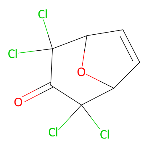 2,2,4,4-Tetrachloro-8-oxabicyclo[3.2.1]oct-6-en-3-one structure