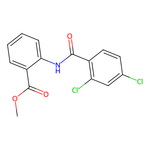Methyl N-(2,4-dichlorobenzoyl)anthranilate structure