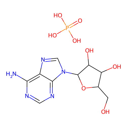 2-(6-Aminopurin-9-yl)-5-(hydroxymethyl)oxolane-3,4-diol; phosphoric acid structure