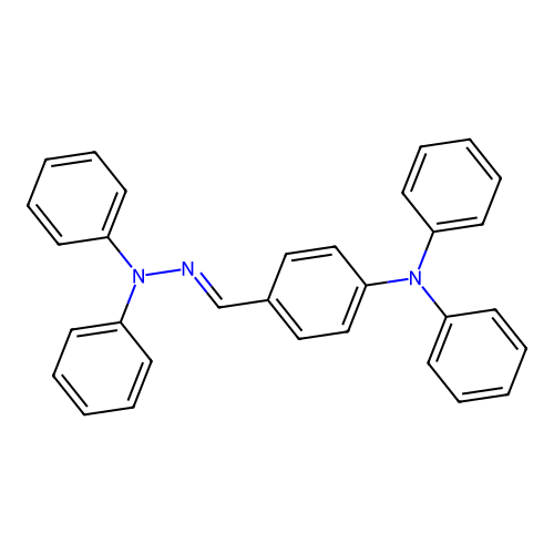 4-[(diphenylhydrazinylidene)methyl]-N,N-diphenylaniline structure