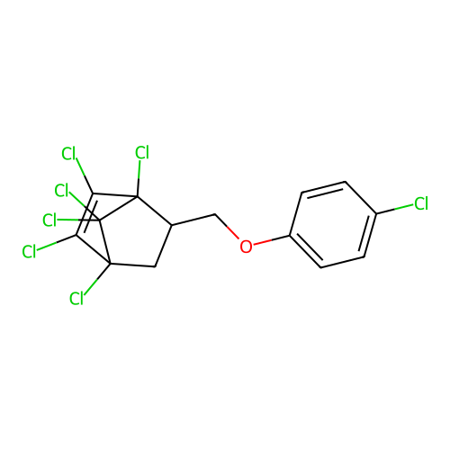 1,2,3,4,7,7-Hexachloro-5-[(4-chlorophenoxy)methyl]bicyclo[2.2.1]hept-2-ene structure