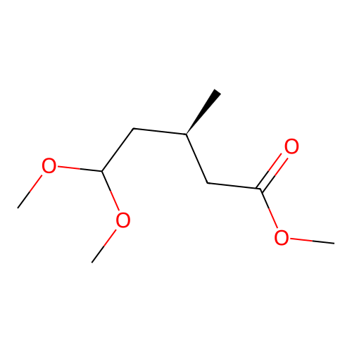 methyl (3R)-5,5-dimethoxy-3-methylpentanoate structure