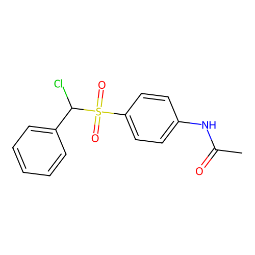 n-(4-{[Chloro(phenyl)methyl]sulfonyl}phenyl)acetamide structure
