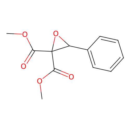 Dimethyl 3-phenyloxirane-2,2-dicarboxylate structure