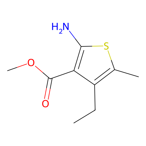 Methyl 2-amino-4-ethyl-5-methyl-3-thiophenecarboxylate structure
