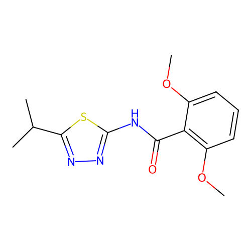 Benzamide, 2,6-dimethoxy-N-[5-(1-methylethyl)-1,3,4-thiadiazol-2-yl]- structure