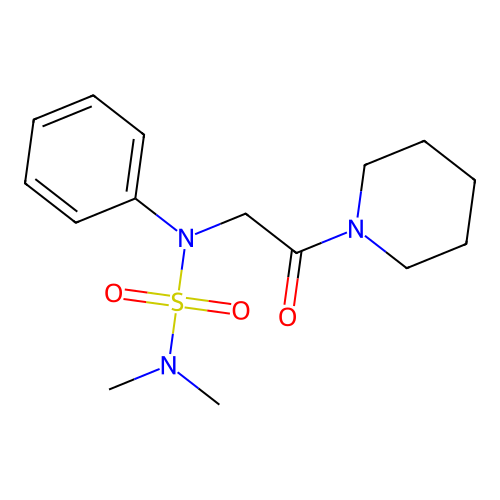 2-[N-(dimethylsulfamoyl)anilino]-1-piperidin-1-ylethanone structure