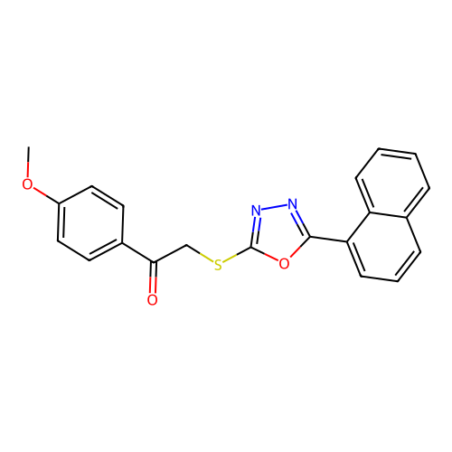 1-(4-Methoxyphenyl)-2-[(5-naphthalen-1-yl-1,3,4-oxadiazol-2-yl)sulfanyl]ethanone structure