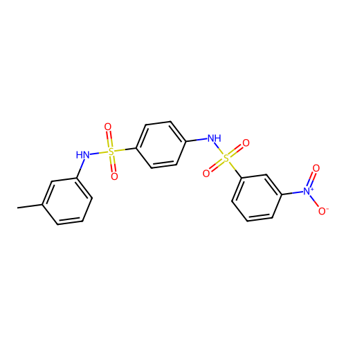 N-[4-[(3-methylphenyl)sulfamoyl]phenyl]-3-nitrobenzenesulfonamide structure