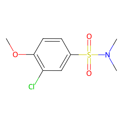 3-chloro-4-methoxy-N,N-dimethylbenzenesulfonamide structure