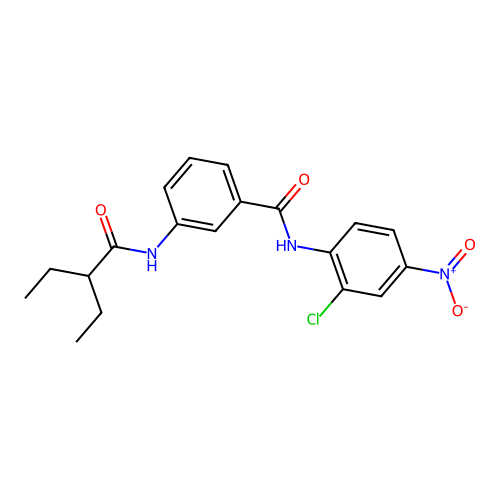N-(2-chloro-4-nitrophenyl)-3-(2-ethylbutanoylamino)benzamide structure