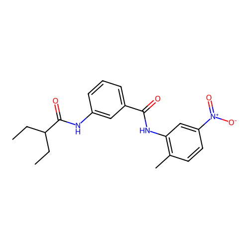 3-(2-ethylbutanoylamino)-N-(2-methyl-5-nitrophenyl)benzamide structure