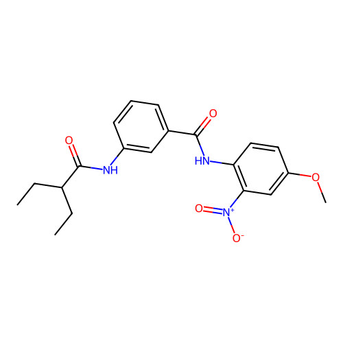 3-(2-ethylbutanoylamino)-N-(4-methoxy-2-nitrophenyl)benzamide structure