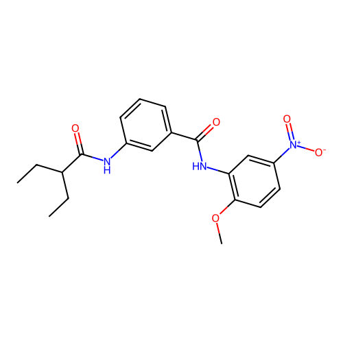 3-(2-ethylbutanoylamino)-N-(2-methoxy-5-nitrophenyl)benzamide structure