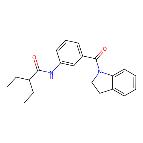 N-[3-(2,3-dihydroindole-1-carbonyl)phenyl]-2-ethylbutanamide structure