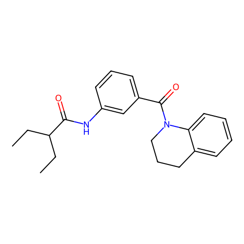 N-[3-(3,4-dihydro-2H-quinoline-1-carbonyl)phenyl]-2-ethylbutanamide structure