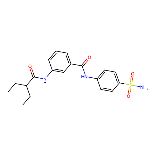 3-(2-ethylbutanoylamino)-N-(4-sulfamoylphenyl)benzamide structure