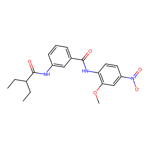3-(2-ethylbutanoylamino)-N-(2-methoxy-4-nitrophenyl)benzamide structure