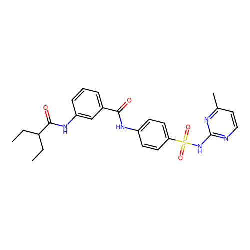 3-(2-ethylbutanoylamino)-N-[4-[(4-methylpyrimidin-2-yl)sulfamoyl]phenyl]benzamide structure