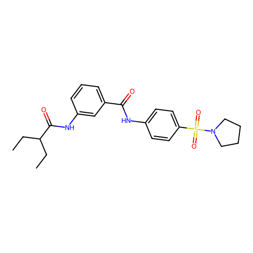 3-(2-ethylbutanoylamino)-N-(4-pyrrolidin-1-ylsulfonylphenyl)benzamide structure