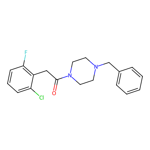 1-(4-Benzylpiperazin-1-yl)-2-(2-chloro-6-fluorophenyl)ethanone structure